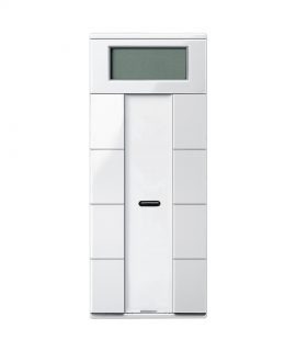 کليد هوشمند 8پل ترموستاتیک مجهز به گیرنده IR سيستم M سفید Schneider اشنایدر MTN6214-0319