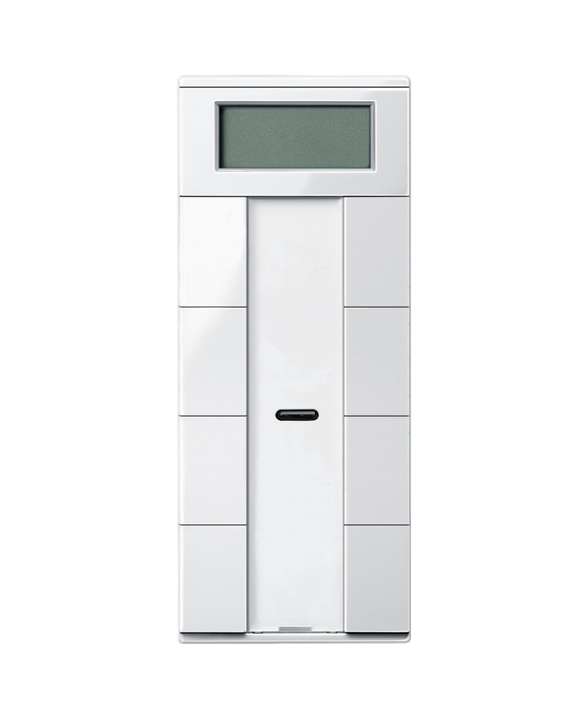 کليد هوشمند 8پل ترموستاتیک مجهز به گیرنده IR سيستم M سفید Schneider اشنایدر MTN6214-0319