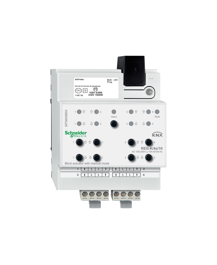 کنترلر هوشمند پرده 4 کاناله 230V AC با قابلیت کنترل دستی Schneider اشنایدر MTN649804